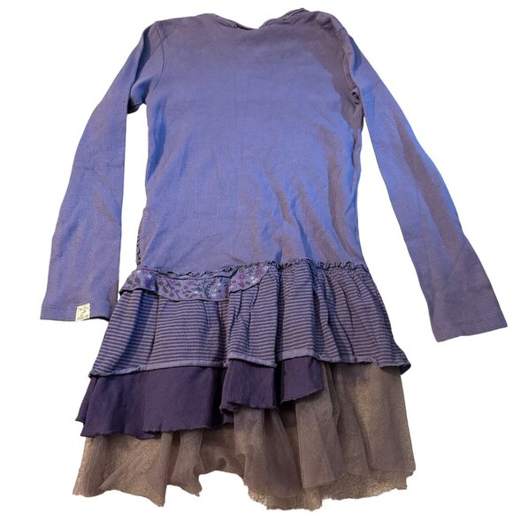 Naartjie Kids Purple Long-Sleeve Layered Dress XXL 8 Years NWT - Picture 3 of 3